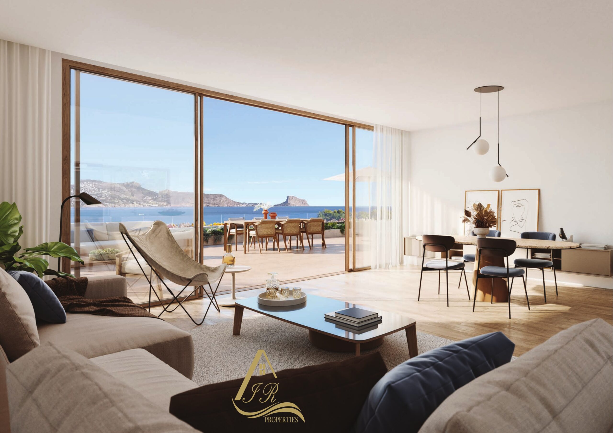 Salón amplio y luminoso en apartamento Delfín Natura Barlovento