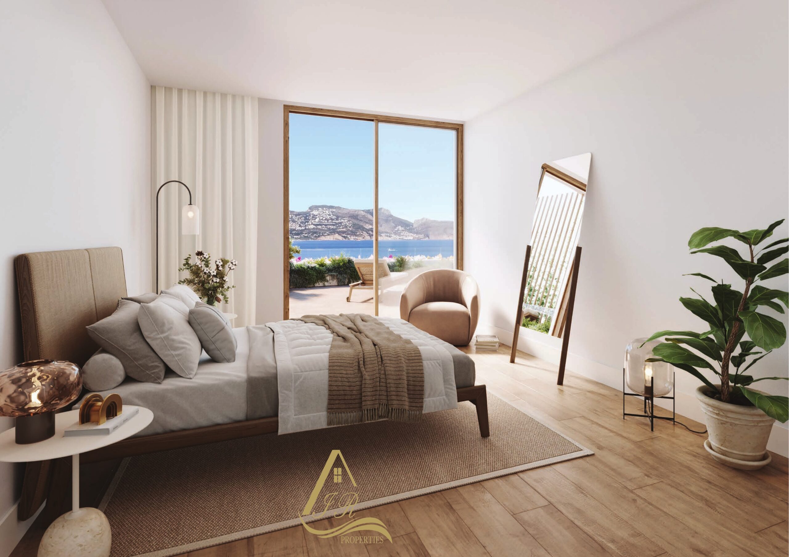 Dormitorio principal luminoso en apartamento Delfín Natura Barlovento