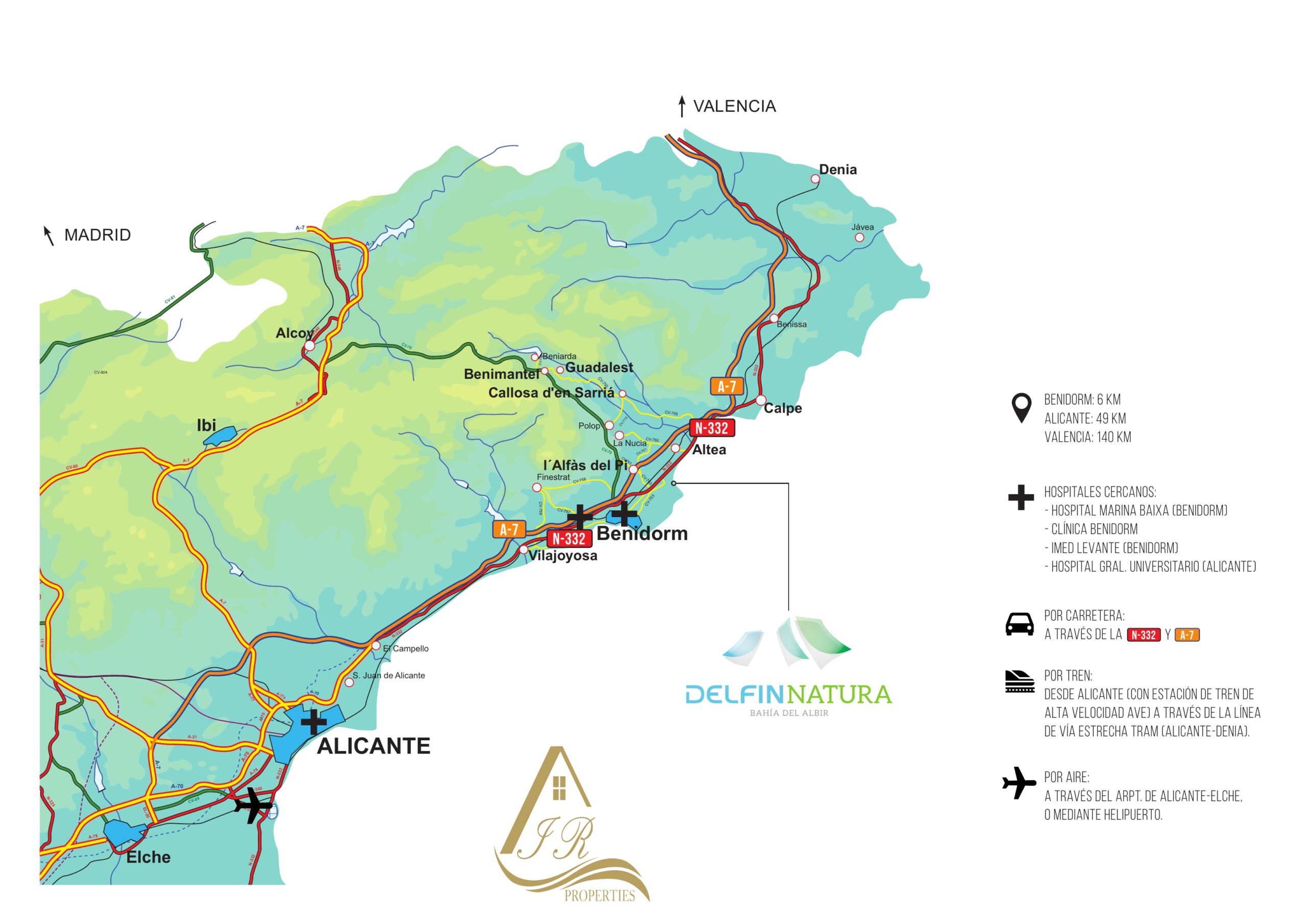 Mapa de localización de Delfín Natura Albir