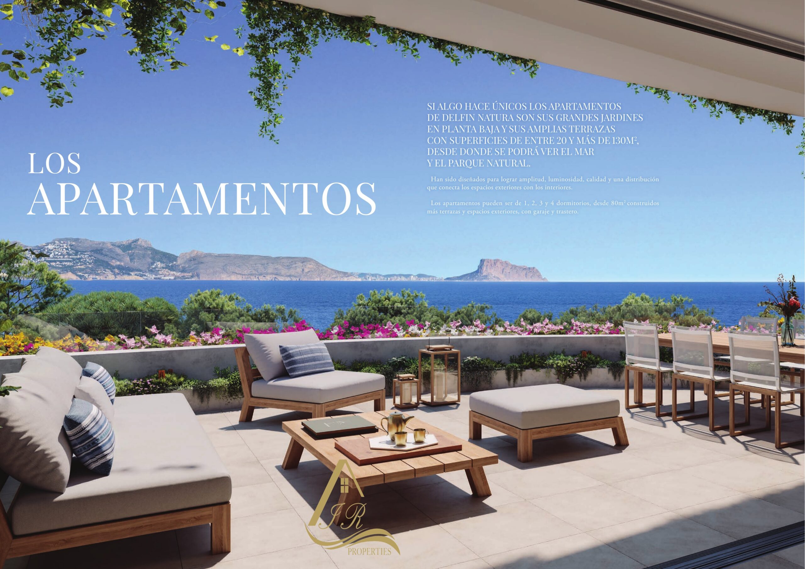 Terraza privada con vistas en Delfín Natura Barlovento